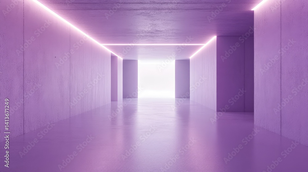Fototapeta premium Soft lavender light glowing on a smooth surface with a subtle gradient effect and central open space