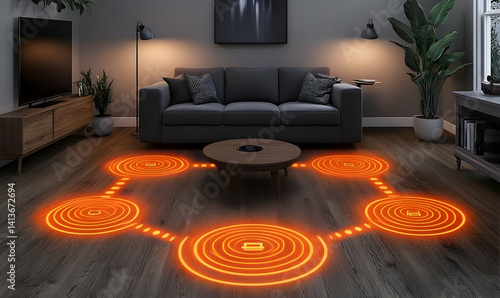 Smart home floor heating zones