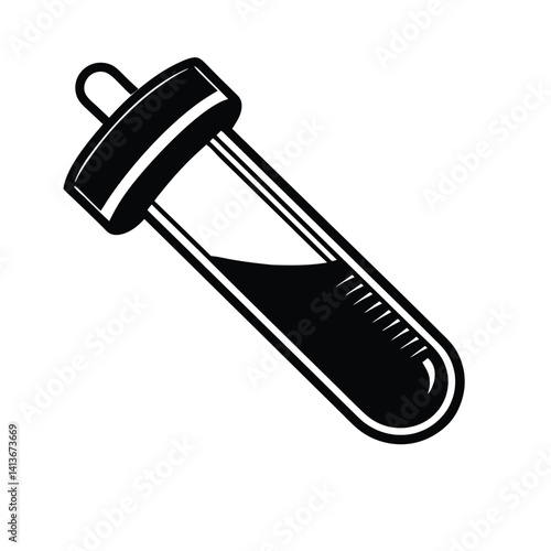 Isolated Blood Collection Tube on White Background