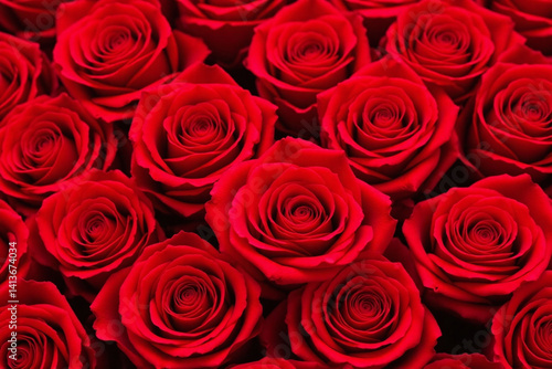 bunch of red roses