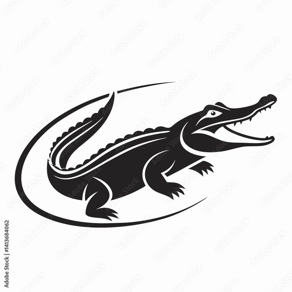 vector illustration of a alogator vector illustration of a alogator