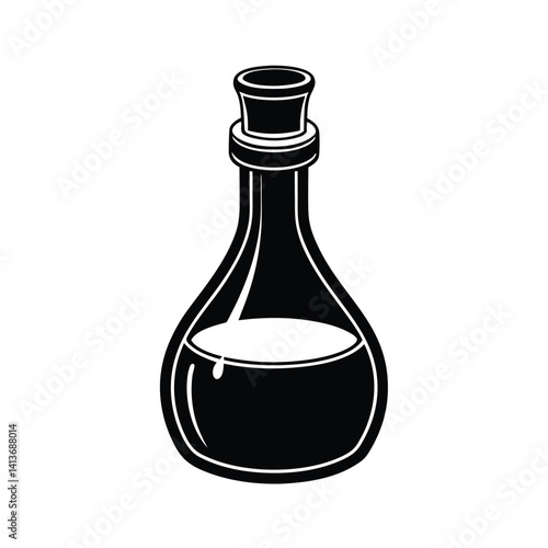 Isolated Urine Sample Bottle on White Background