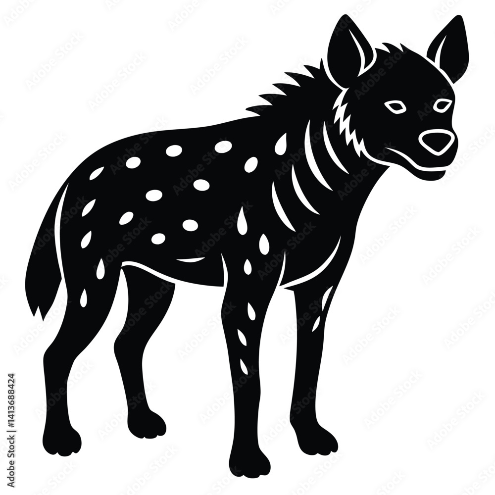 Fototapeta premium hyaena vector silhouette