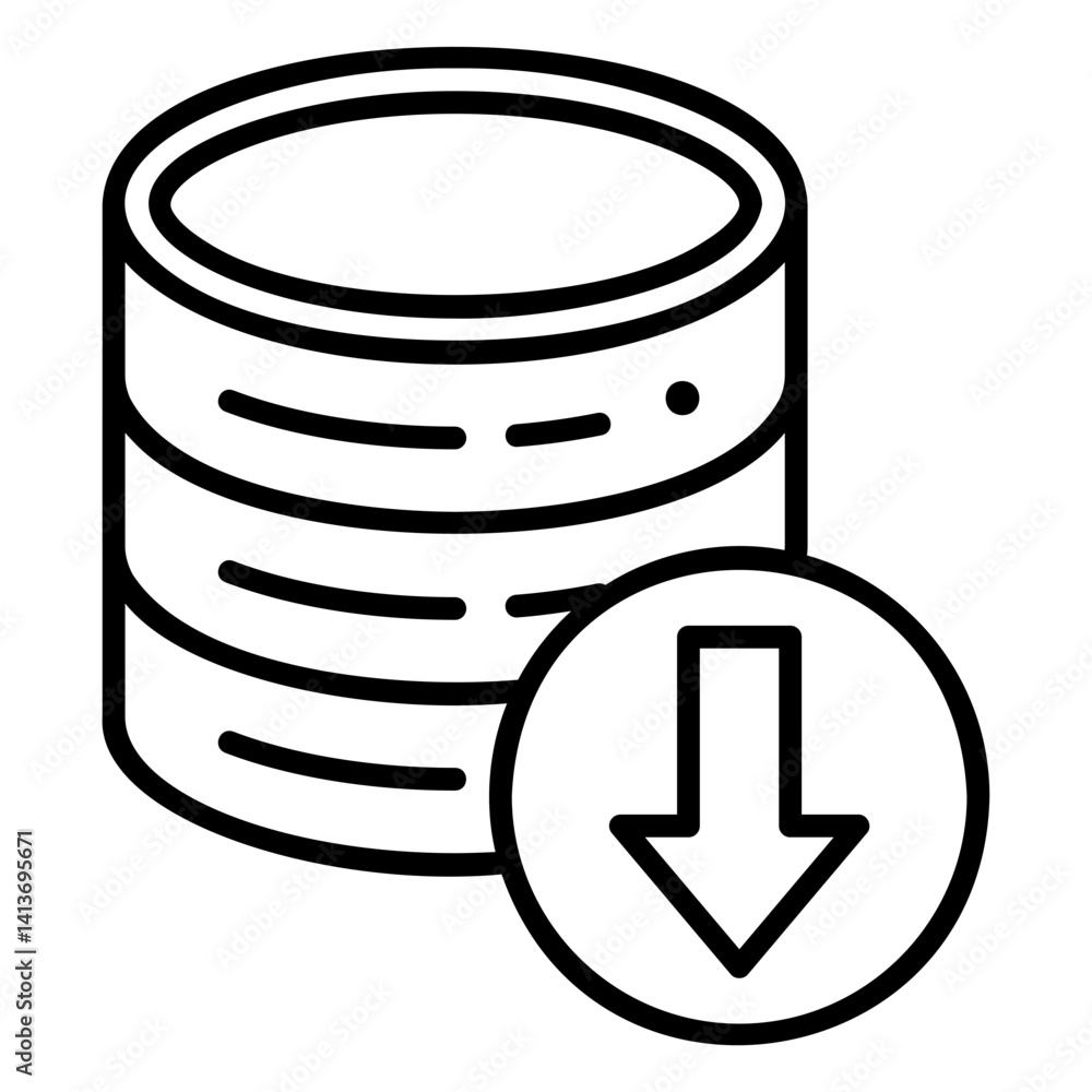 Icon download data from data center or online storage