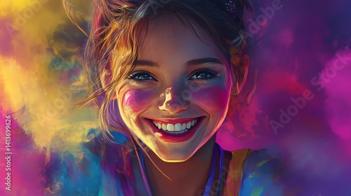 A colorful expression of joy and happiness.