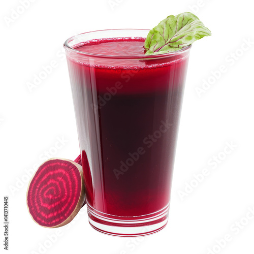 Fresh Beet Juice in a Glass. Healthy Detox Drink. Diet, Nutrition and Health Concept.