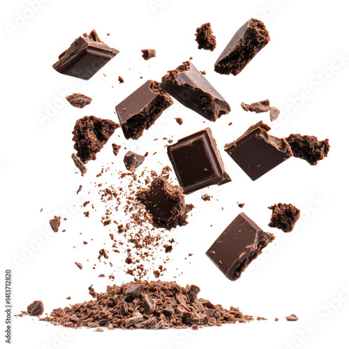 Chocolate Crumb Delight on transparent background