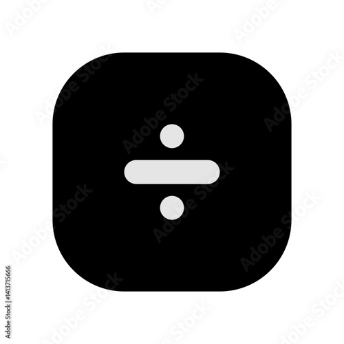 divided math glyph icon