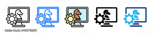 Strategy Icon Set Multiple Style Collection