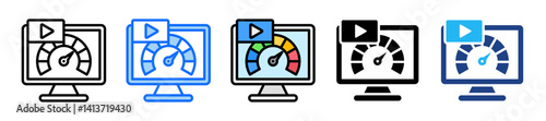 Performance Icon Set Multiple Style Collection
