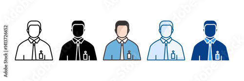 Teller Icon Set Multiple Style Collection