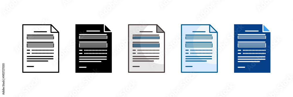Form Bank Information Icon Set Multiple Style Collection Form Bank Information Icon Set Multiple Style Collection
