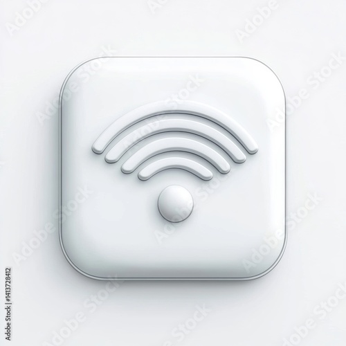 Wireless wifi internet connectivity icon button app interface design element