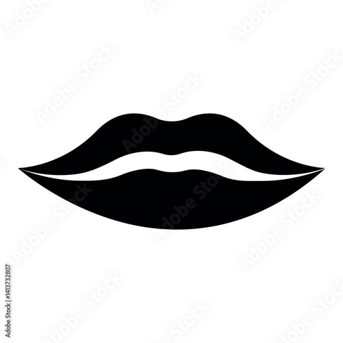 lips sign symbol vector glyph color icon	
