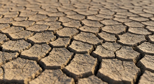 Cracked Earth Desert Drought Texture.