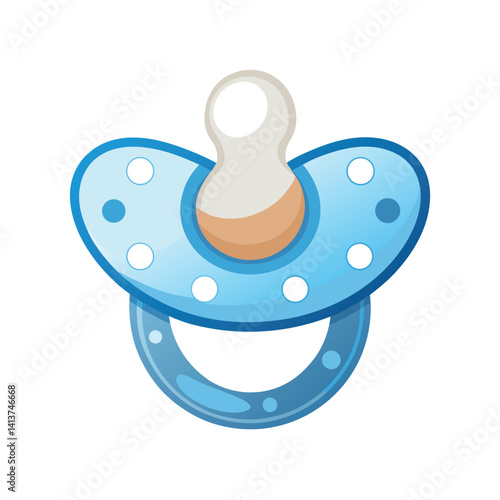 baby pacifier vector art illustration
