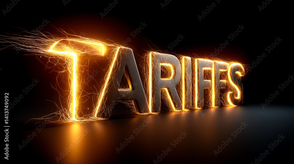 Goldene 3D-Typografie des Wortes