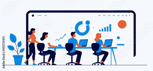 Teamwork_and_Data_Analysis_Illustration_Business_People_Working_Together_Analyzing_Charts_and_Graphs_for_Business_Growth_and_Success_Office_Environment_with_Modern_Technology