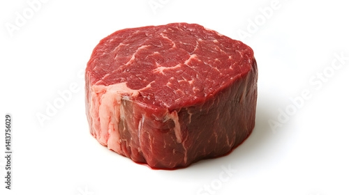 premium cut of raw filet mignon with smooth texture and marbling