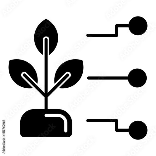 Smart Farm Glyph Icon Style