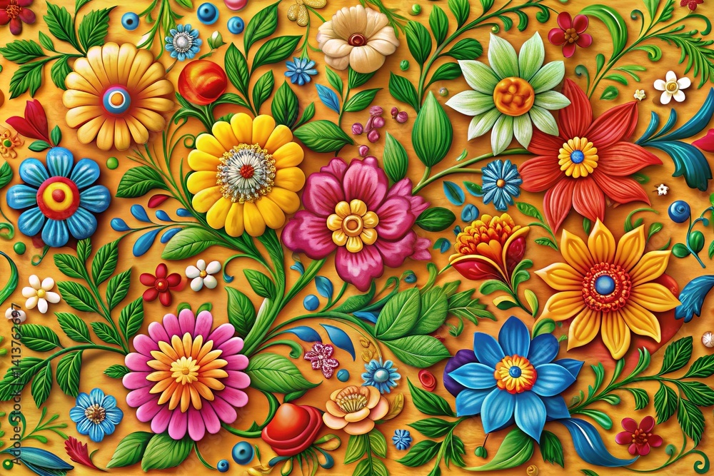Floral Stencil Art - Botanical Prints Floral Stencil Art - Botanical Prints