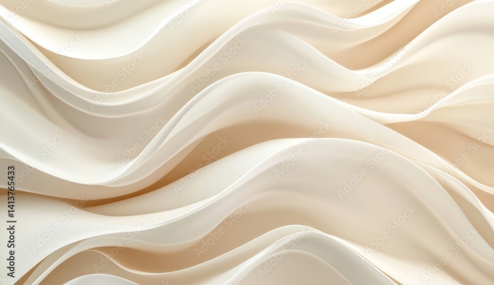 Obraz premium Abstract cream wavy background texture.