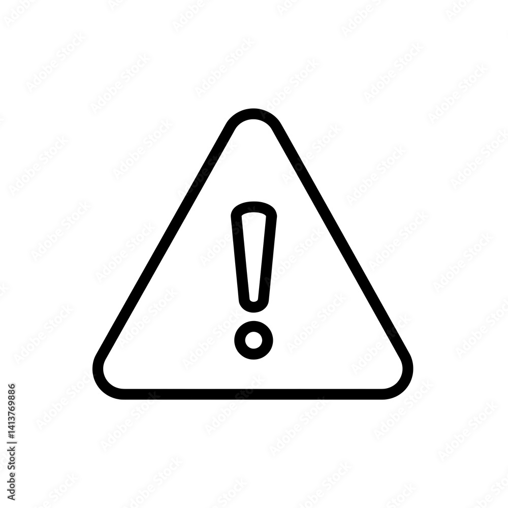 Warning Sign: Bold Triangular Alert Icon Warning Sign: Bold Triangular Alert Icon