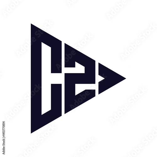 triangle letter logo design