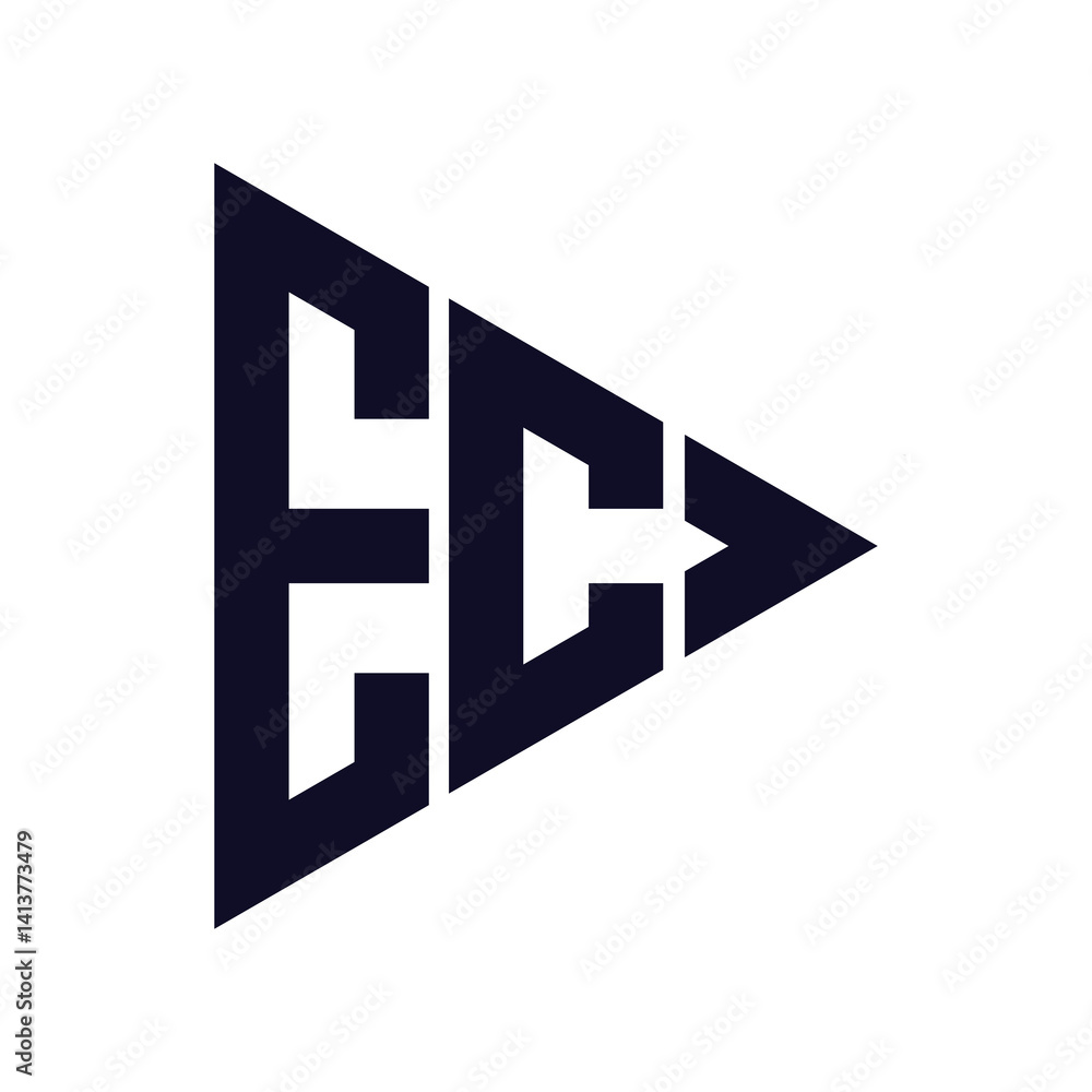 Obraz premium triangle letter logo design