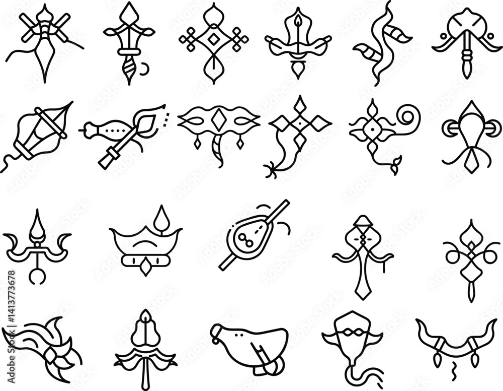 Fototapeta premium kala nag Line art Designs