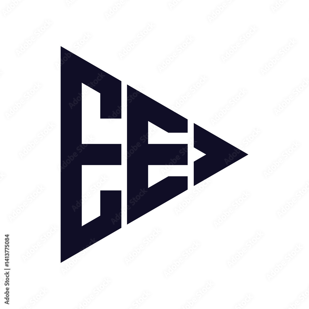 Obraz premium triangle letter logo design