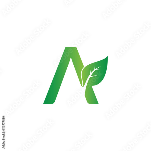 A Leaf Letter Logo Design