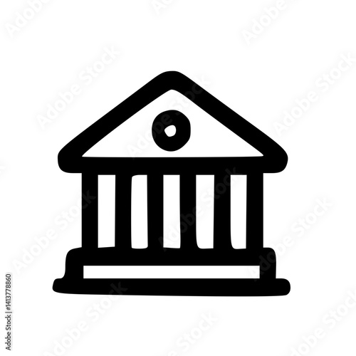 Simple Bank Building Icon