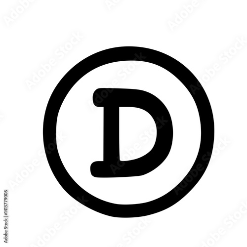 Copyright Symbol: The Letter D in a Circle