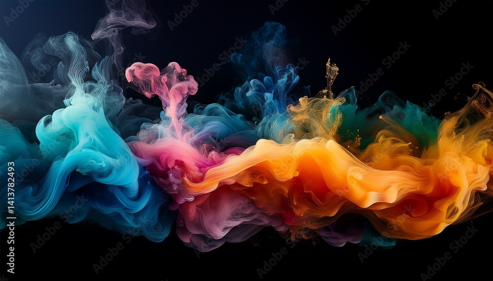 Obraz premium abstract colorful smoke