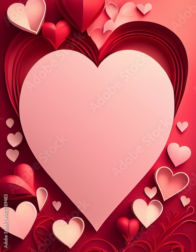 red hearts background