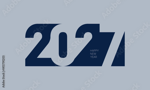 New year 2027 typography design.