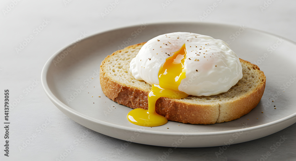 Poached Egg On Toast Represents Simplicity And Culinary Delights Poached Egg On Toast Represents Simplicity And Culinary Delights