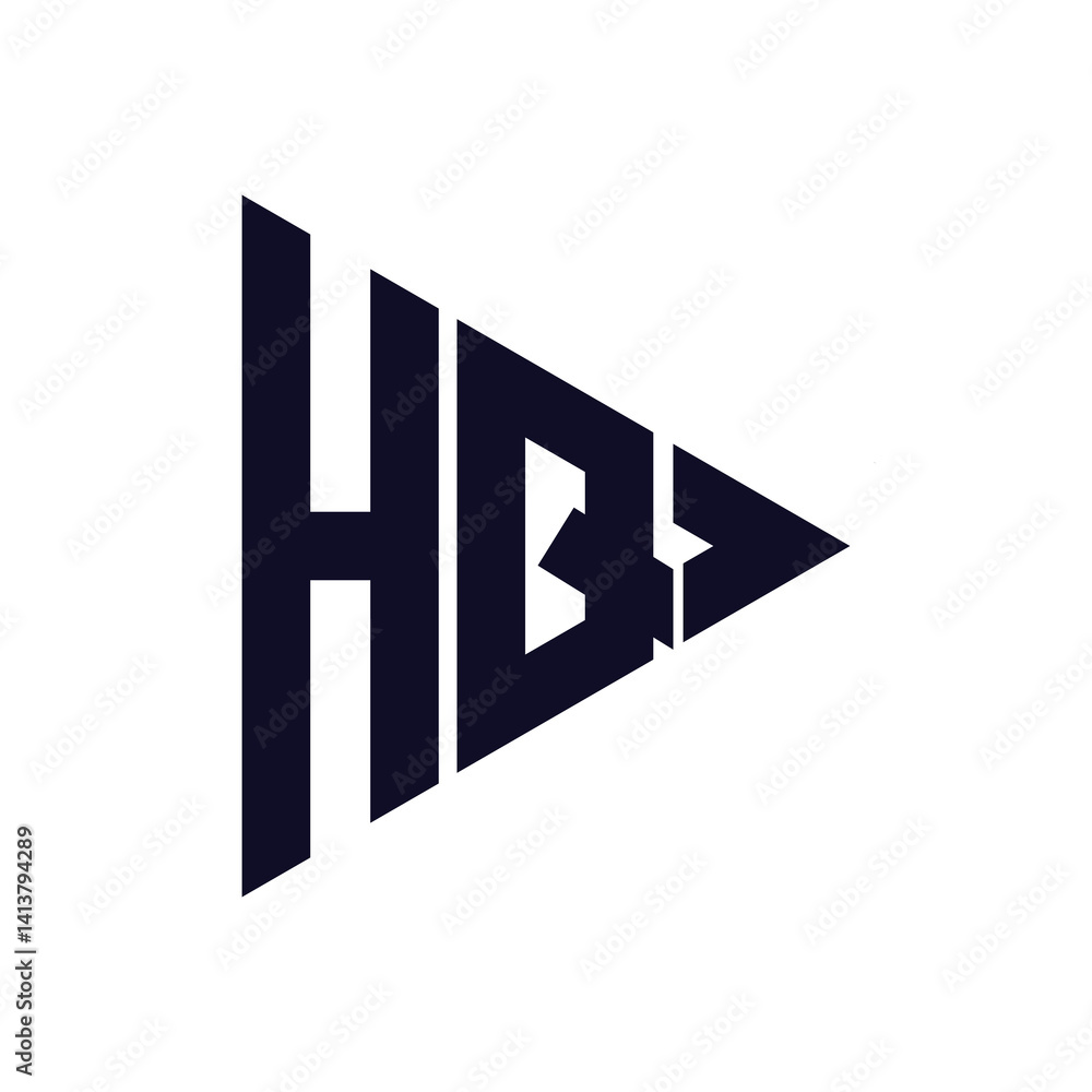 Obraz premium triangle letter logo design