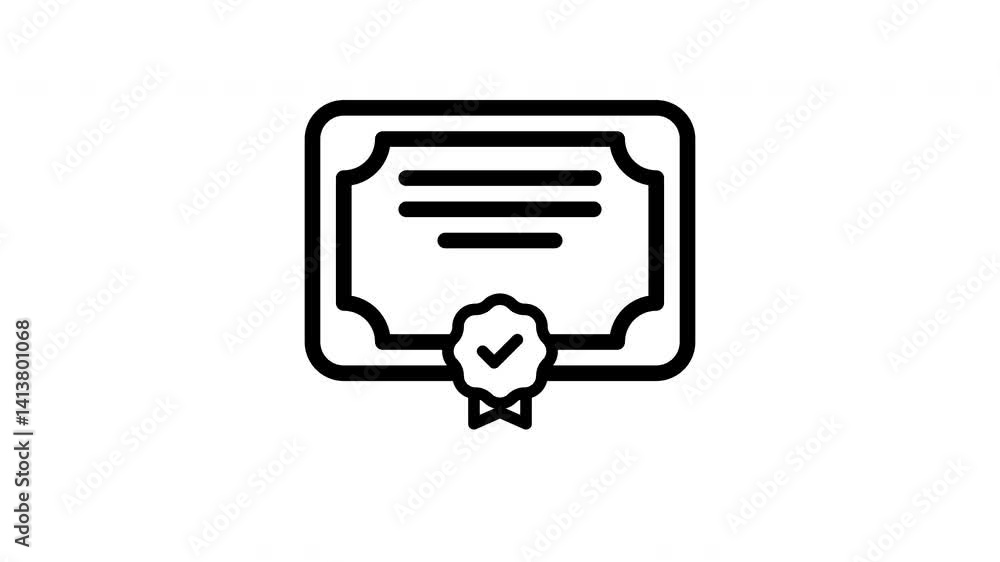 certificate animated icon certificate animated icon