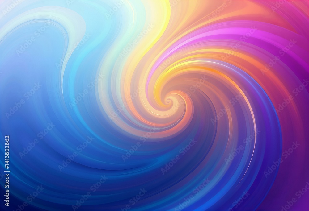 Fototapeta premium Rainbow swirl design, high quality