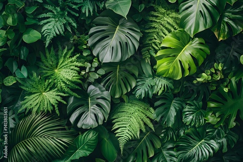 Wallpaper Mural Indoor Feature Wall Alive with Ferns Pothos and Philodendrons Torontodigital.ca