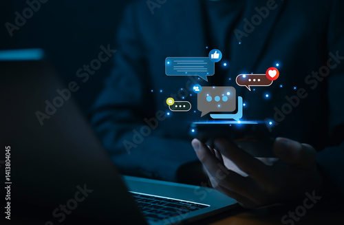 In this digital age, people use smartphones, laptops, and apps to access social media platforms that provide engaging content, creative posts, and strategic communications that drive marketing	
