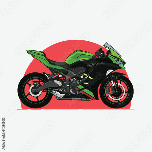 Japanese Sport Motocycle Riding