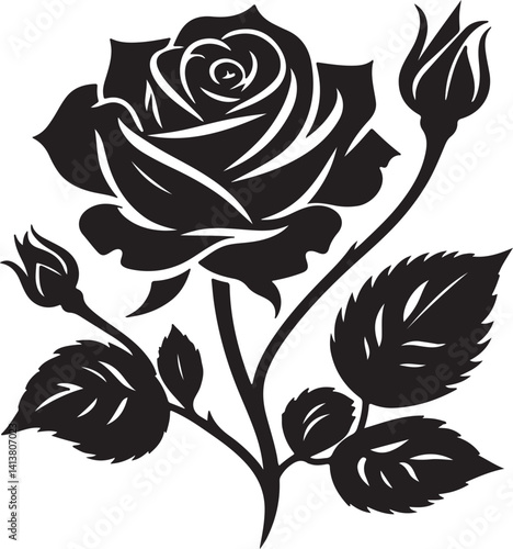 Ross high quality black silhouette image