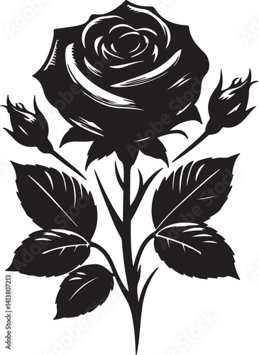 Ross high quality black silhouette image