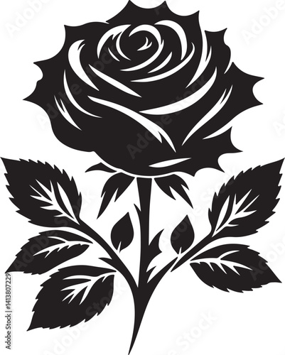 Ross high quality black silhouette image
