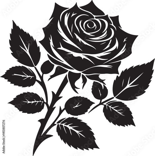 Ross high quality black silhouette image