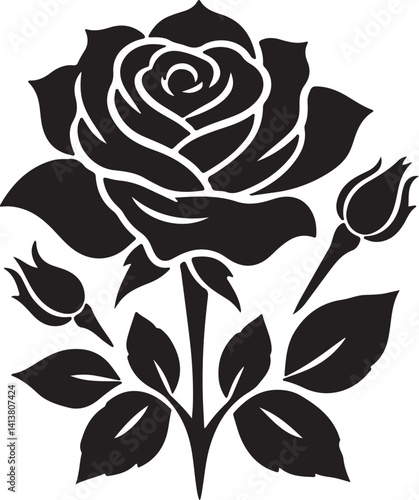 Ross high quality black silhouette image