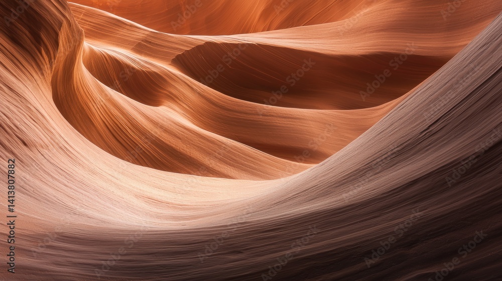 Obraz premium Antelope Canyon's Swirling Sands: A Symphony in Orange and Brown